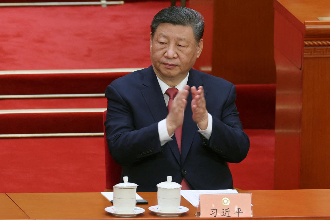 FILE PHOTO: Chinese President Xi Jinping applauds at the closing session of the Chinese People’s Political Consultative Conference (CPPCC) at the Great Hall of the People in Beijing (REUTERS)