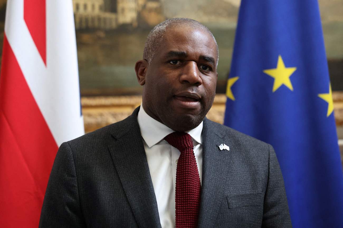 Britain’s Foreign Minister David Lammy told the House of Commons on Monday that Israel had breached international law. (AFP)