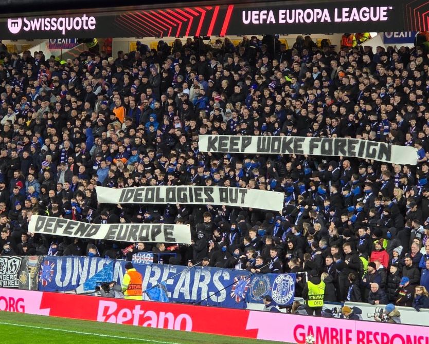 Rangers ‘embarrassed’ by racist banner charge from UEFA