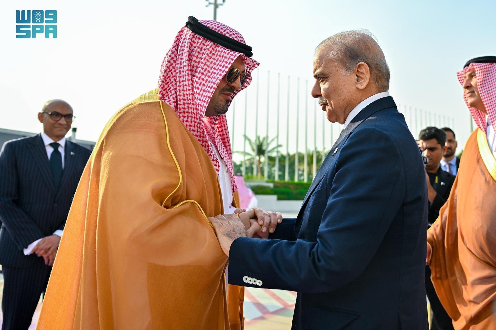 Pakistan’s Prime Minister Muhammad Shehbaz Sharif received in Jeddah on Wednesday, Mar. 19, 2025 (SPA)