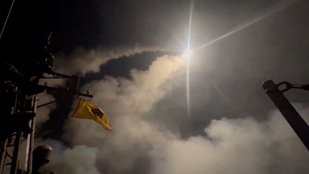 A missile being fired toward Houthis. (US CENTCOM)