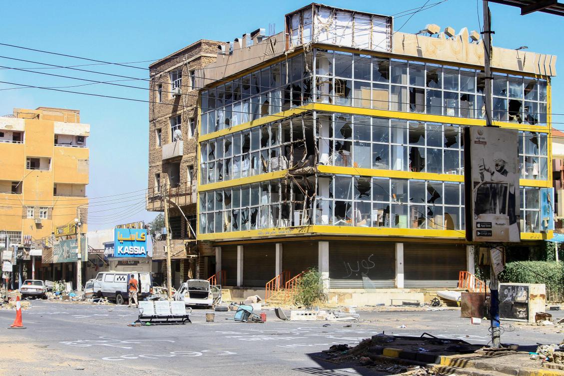This picture shows a damage building in Khartoum North, on March 17, 2025. (File/AFP)