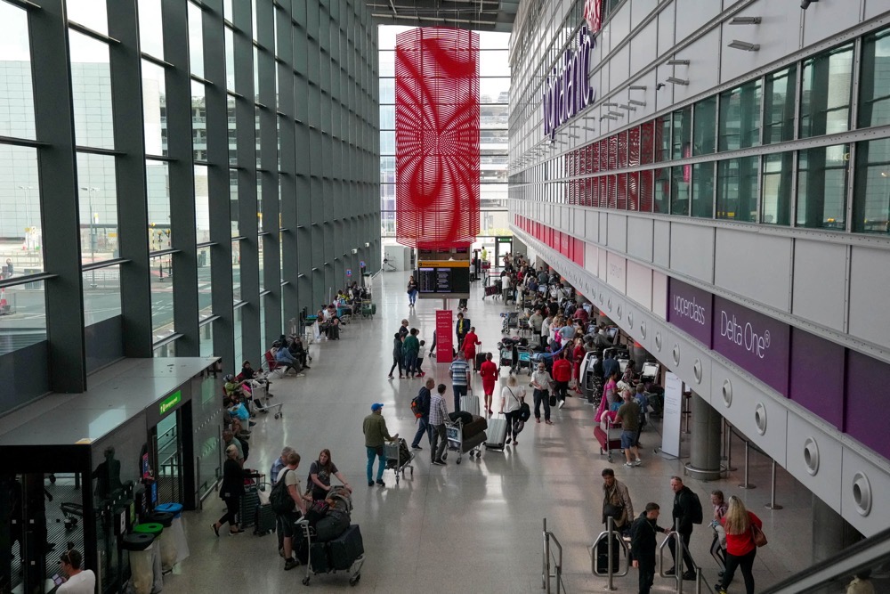 Departure Hall in Heathrow Terminal 3 in London. (Reuters)