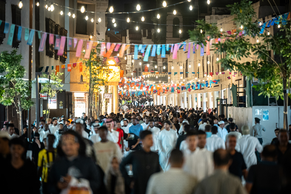 Traditional markets and public squares in historic Jeddah become hives of activity in Ramadan, drawing locals, residents and tourists alike to Al-Balad district for seasonal shopping. (Supplied)