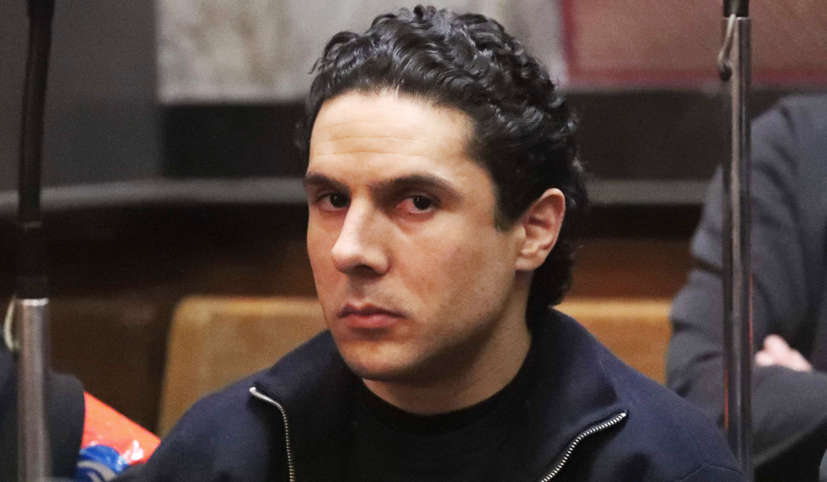 The accused Mehdi Nemmouche is pictured during the verdict at the trial for the terrorist attack at the Jewish Museum in Brussels, on March 12, 2019 at the Brussels Justice Palace. (AFP)