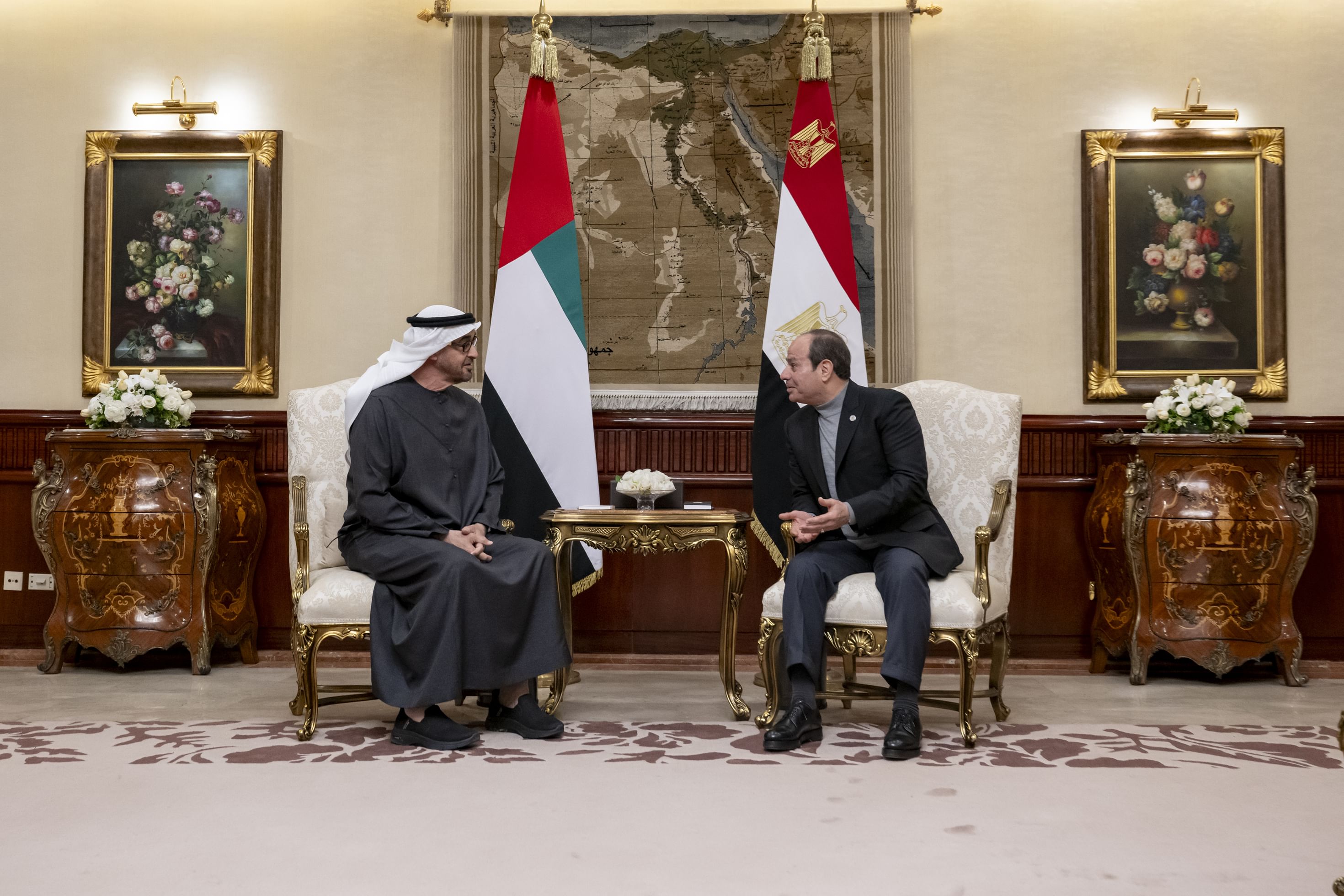 UAE, Egyptian presidents discuss strengthening fraternal ties