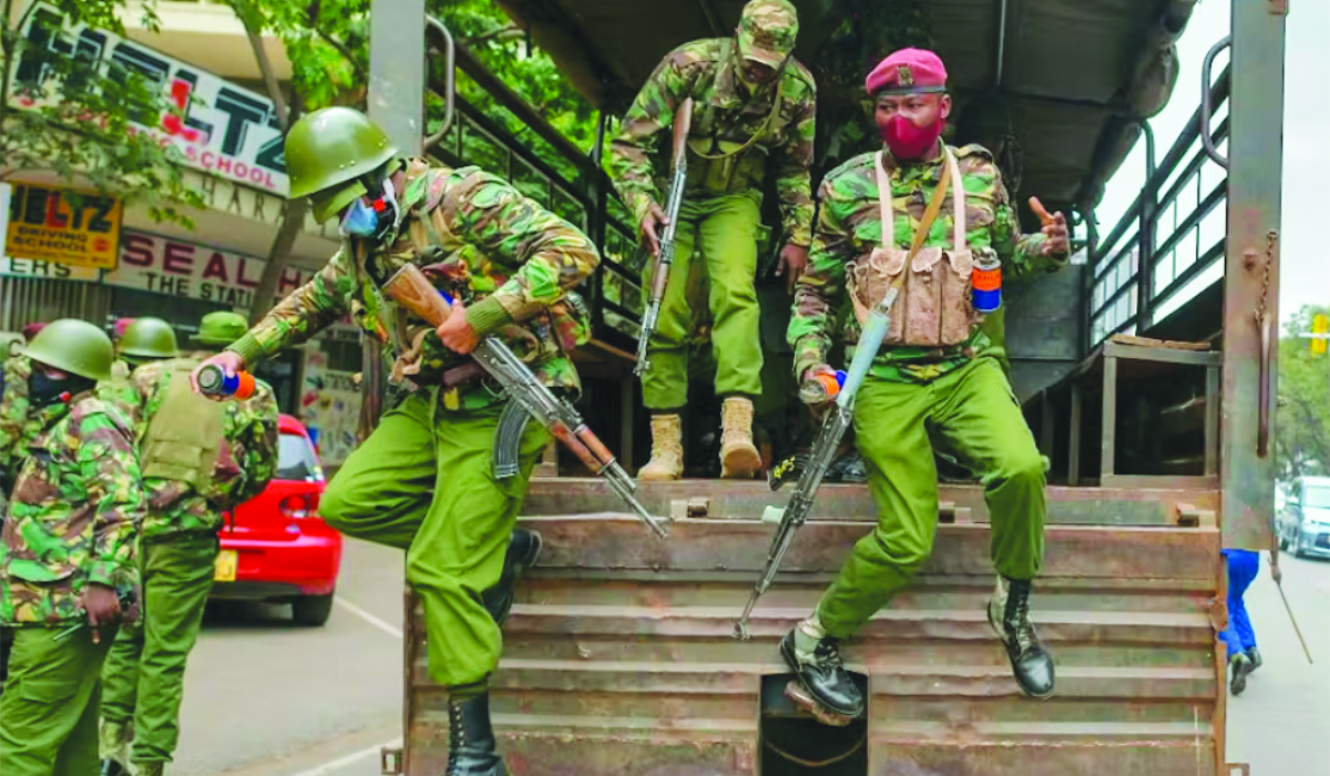 Police officers in action during an operation in Nairobi. (AFP file photo)