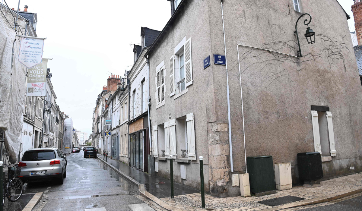 This photograph taken on March 23, 2025, in Orleans, central France, shows the location of an attack on the rabbi of Orleans a day earlier, for which a minor has been arrested. (AFP)