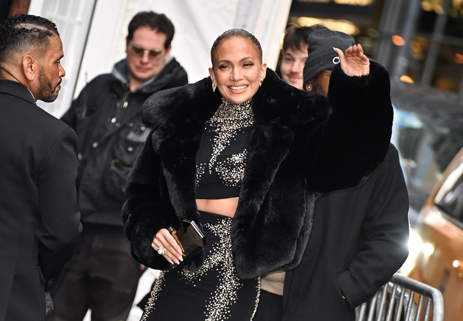 US superstar Jennifer Lopez attended the opening night of “Othello” on Broadway in New York in a gown by Lebanese designer Zuhair Murad. (Getty Images)