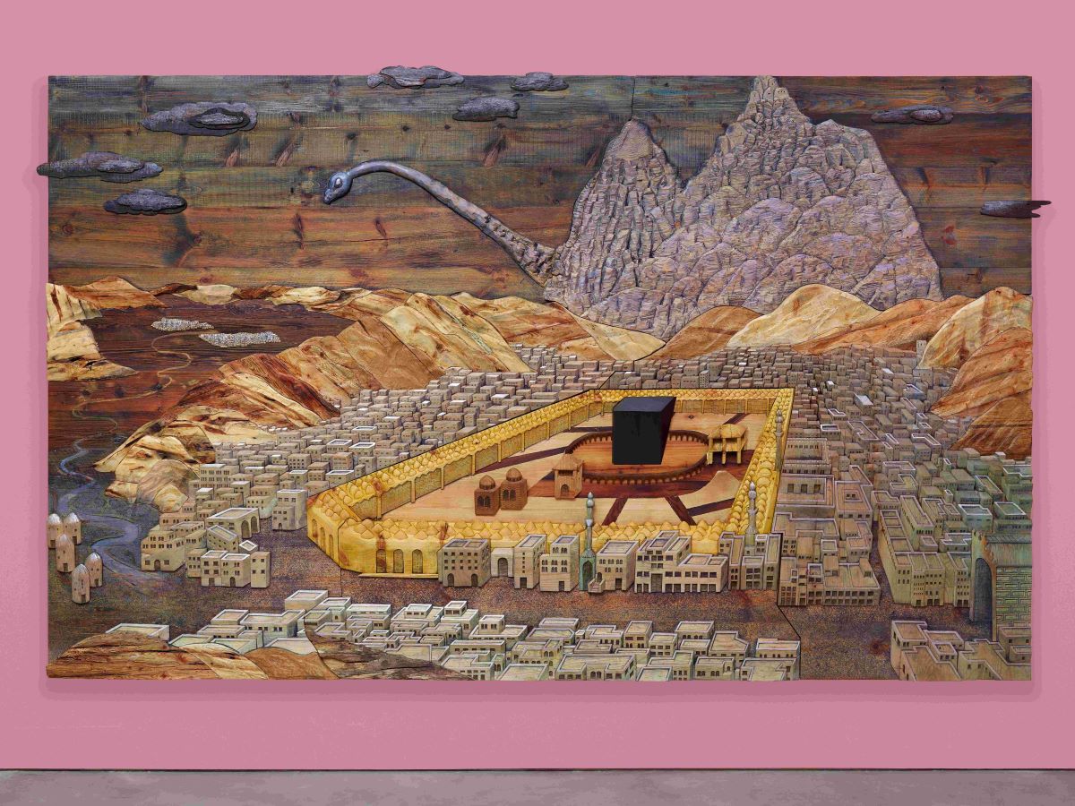 Wael Shawky’s ‘The Gulf Project Camp,’ Carved wood, 2019, Oil on carved wood. (Supplied)