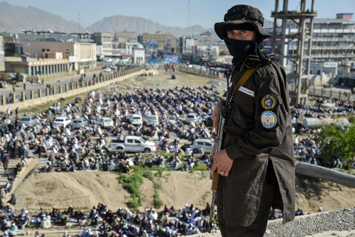 Hibatullah Akhundzada made the remarks Sunday in a sermon marking the Islamic holiday of Eid Al-Fitr in the southern city of Kandahar. (AFP)