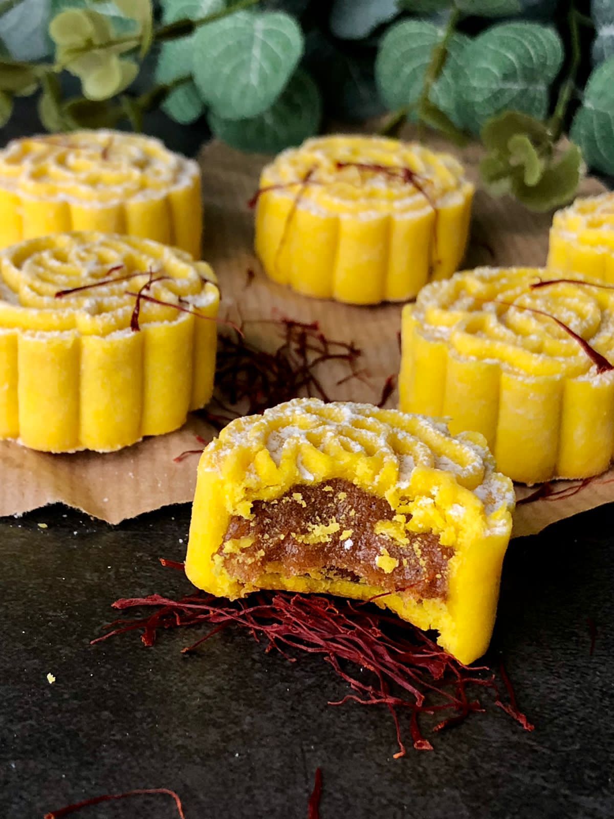 Maamoul are traditionally associated with Eid Al-Fitr. The cookies are stuffed with dates or walnuts, pistachios and nuts, and the outer layer sprinkled with crushed white sugar. (Supplied)