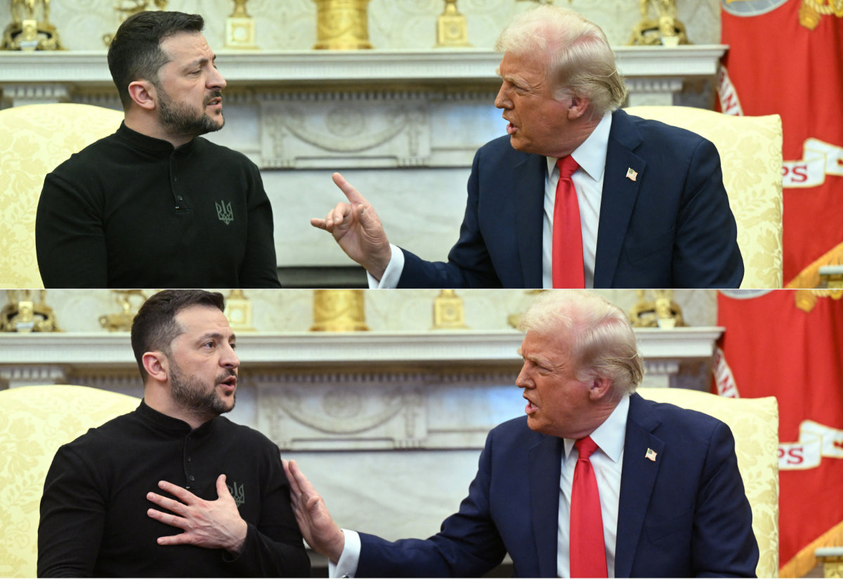 US President Donald Trump (R) and UPresident Volodymyr Zelensky arguing at the White House during the Ukrainian leader's visit to Washington on February 28, 2025. (AFP)