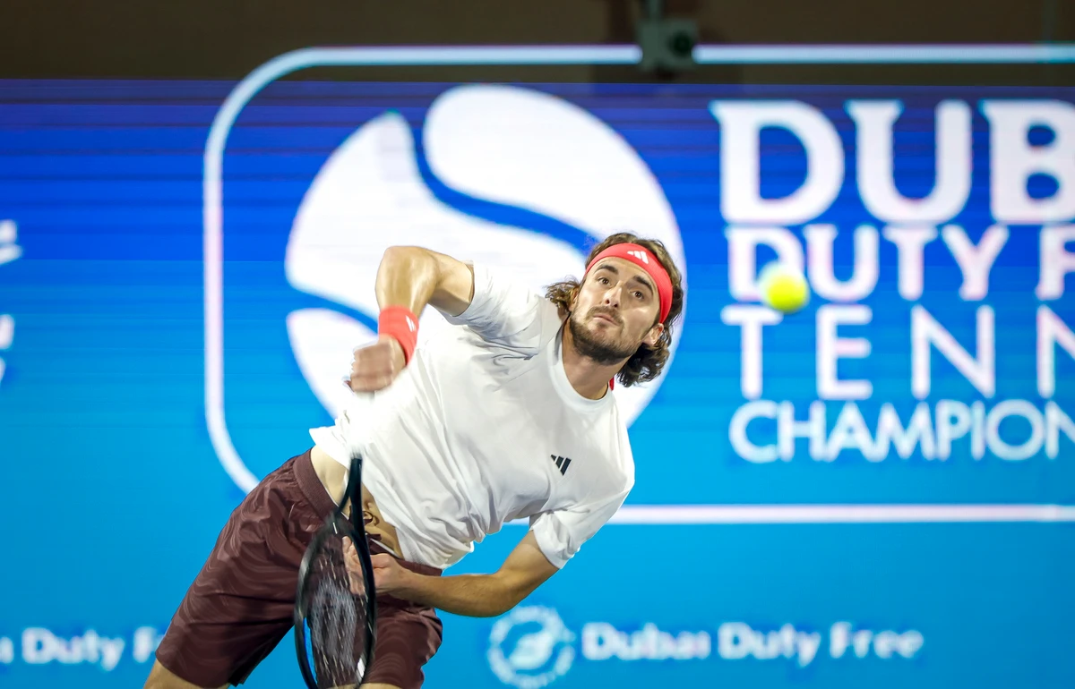 Stefanos Tsitsipas will take part in the final of the Dubai Duty Free Tennis Championships for a third time when he takes on Felix Auger-Aliassime on Saturday. (Supplied)