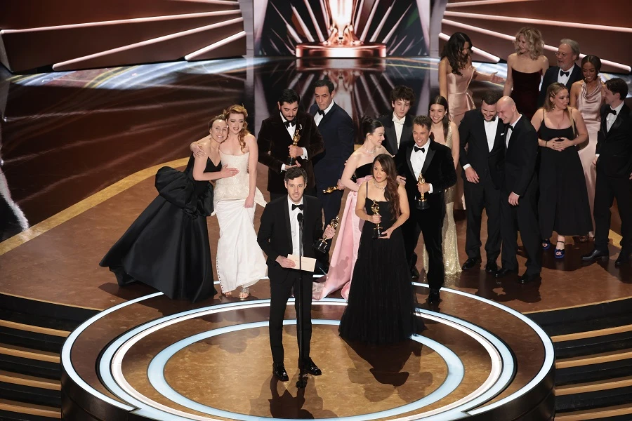 Alex Coco and the cast and crew of Anora at the 97th Academy Awards (Oscars) at the Dolby Theatre on March 2, 2025. (Getty Images)
