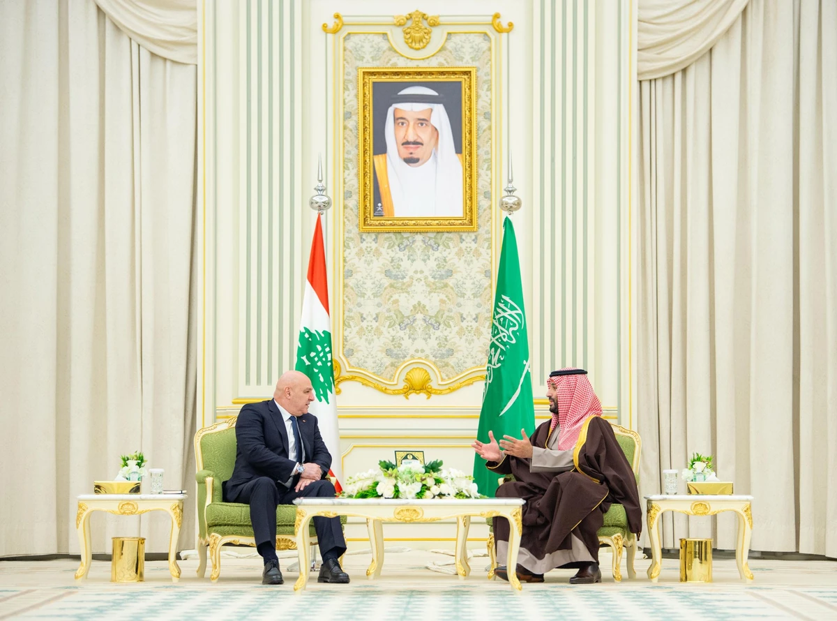 Saudi Crown Prince Mohammed bin Salman held a meeting with Lebanese President Joseph Aoun in Riyadh on Monday. Photo/Supplied