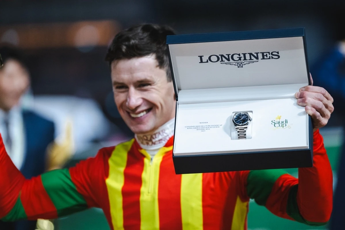 Oisin Murphy after winning the Longines Red Sea Turf Handicap at the recent Saudi Cup (JCSA/Paul McMillan)