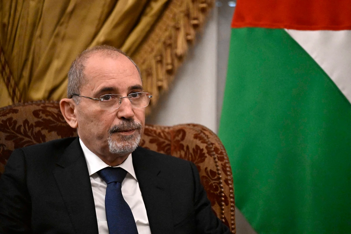 Jordan's Foreign Minister Ayman Safadi attended a ministerial meeting in Saudi Arabia. (AFP)