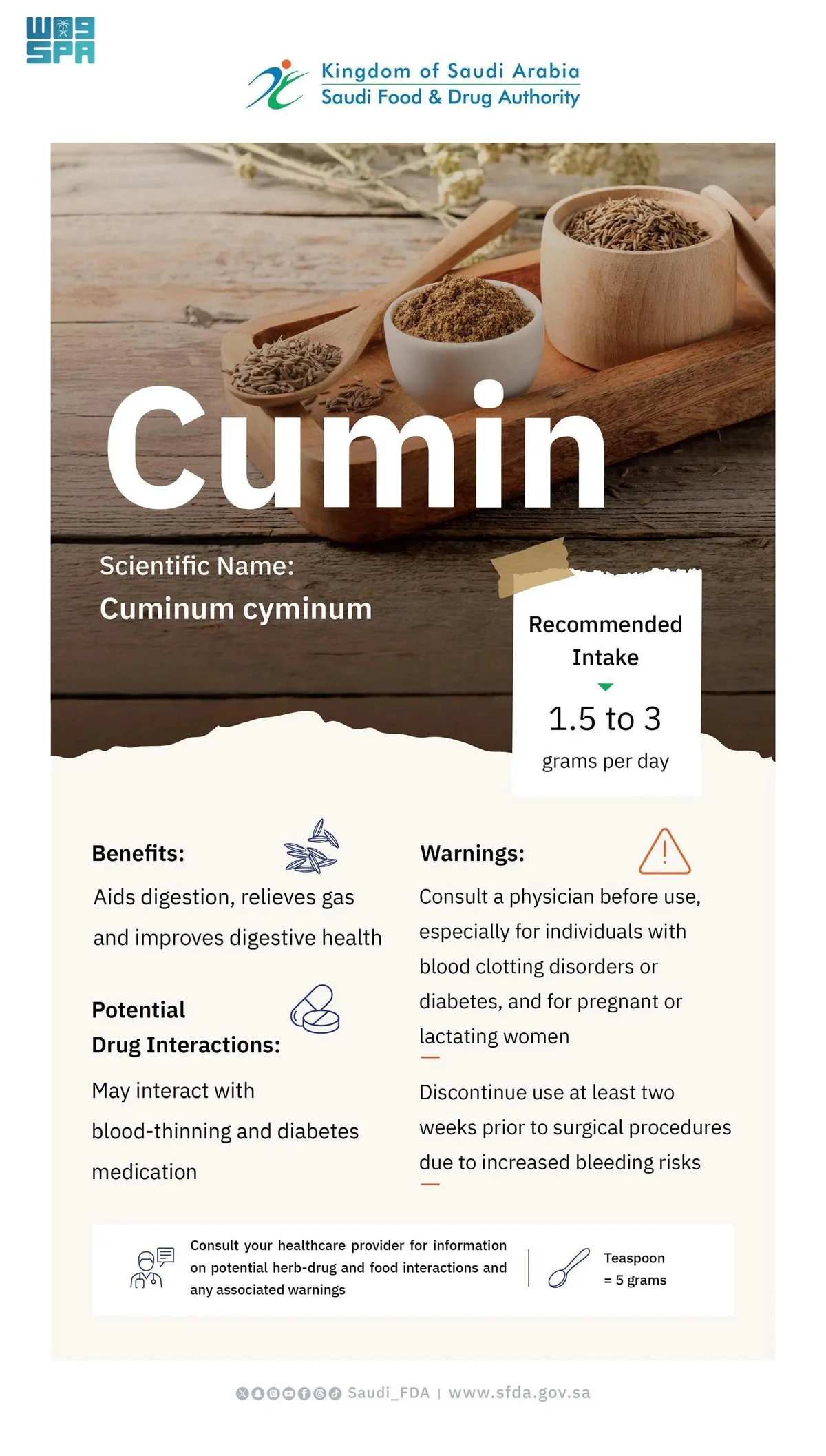 Cumin has health benefits but seek medical advice first
