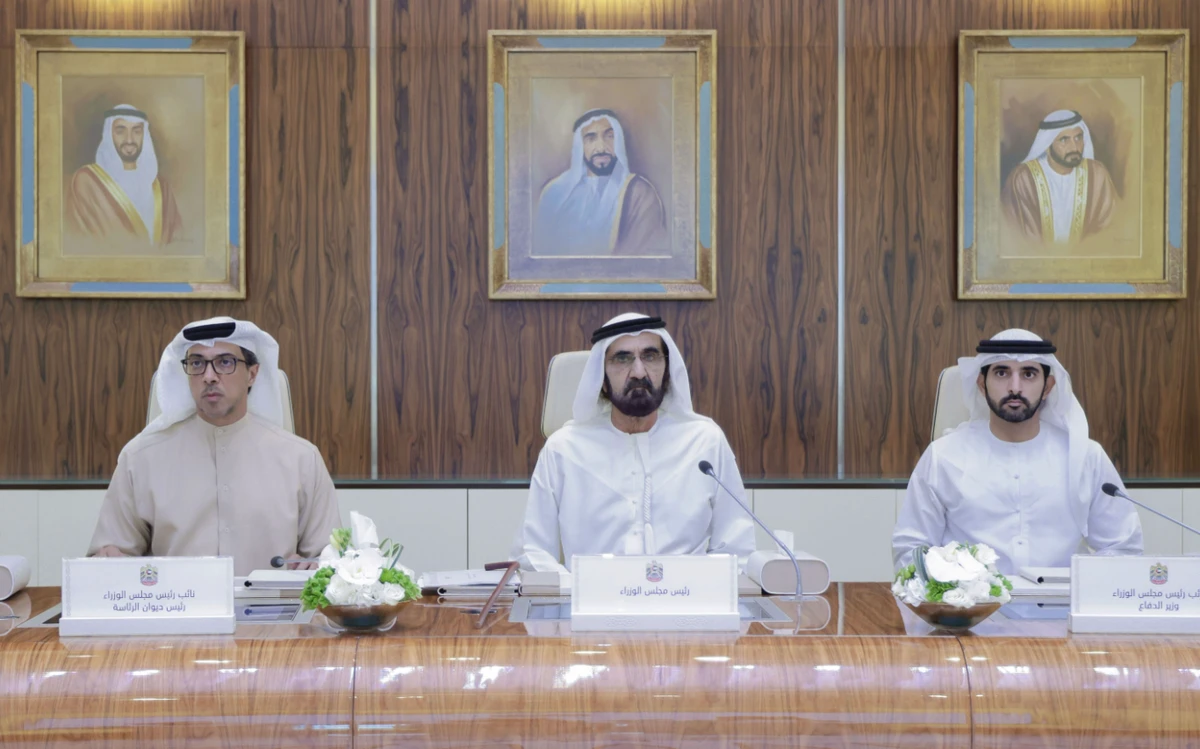 Sheikh Mohammed bin Rashid Al-Maktoum, vice president, prime minister, and ruler of Dubai, chaired the UAE cabinet meeting at Qasr Al Watan in Abu Dhabi. WAM