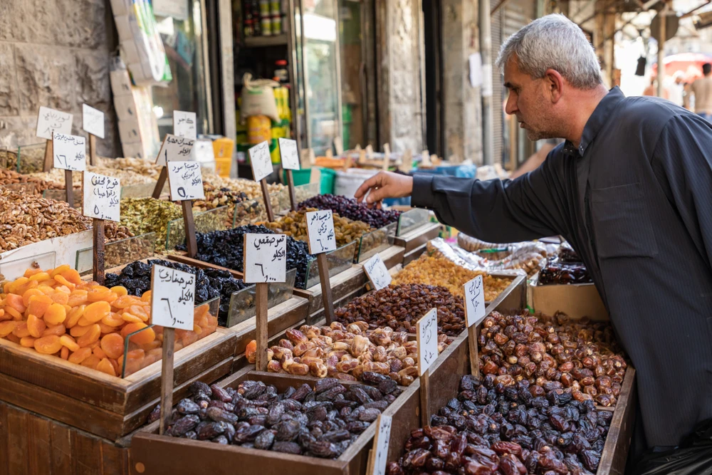 Spices, food additives, and other food products helped drive up inflation in Jordan. Shutterstock