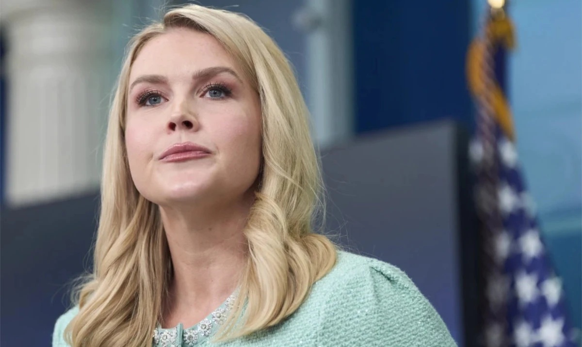 White House press secretary Karoline Leavitt speaks with reporters in the James Brady Press Briefing Room at the White House, Tuesday, March 11, 2025, in Washington. (AP)