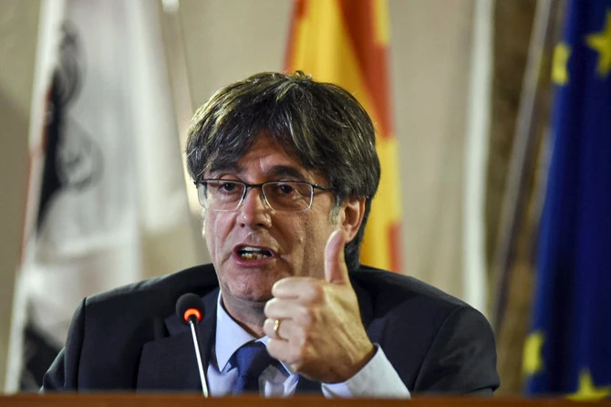 The Spanish Supreme Court on Thursday said it had closed a treason investigation against Catalonia’s exiled separatist figurehead Carles Puigdemont over alleged Russian interference in the region’s failed 2017 secession bid. (AP/File)