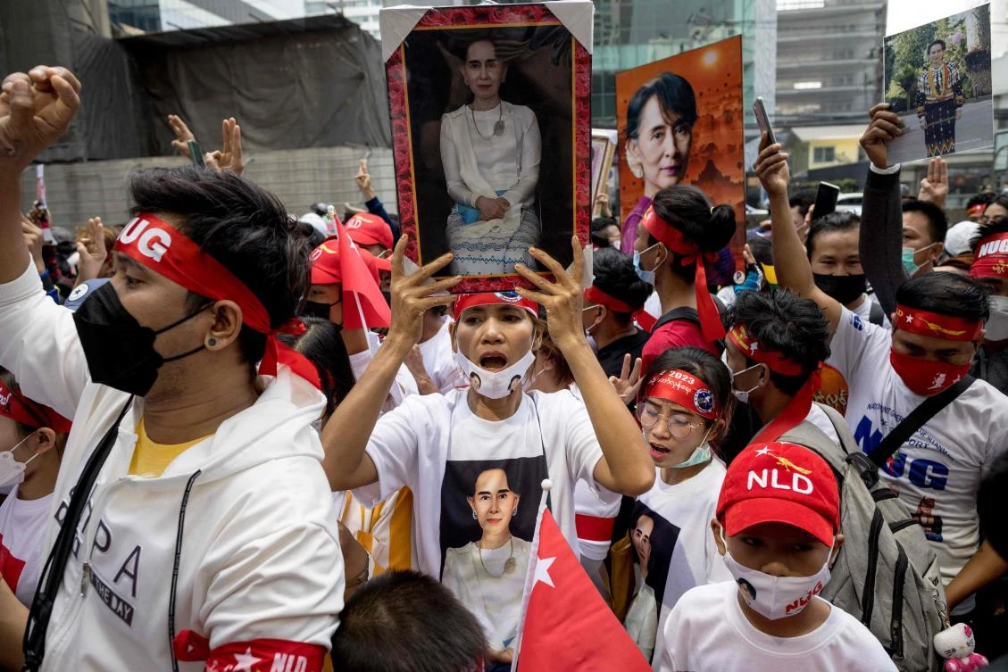 A group of Myanmar soldiers fled across the Thai border on Friday after an assault by an ethnic armed group ousted them from their base, Thailand’s military said. (AFP)