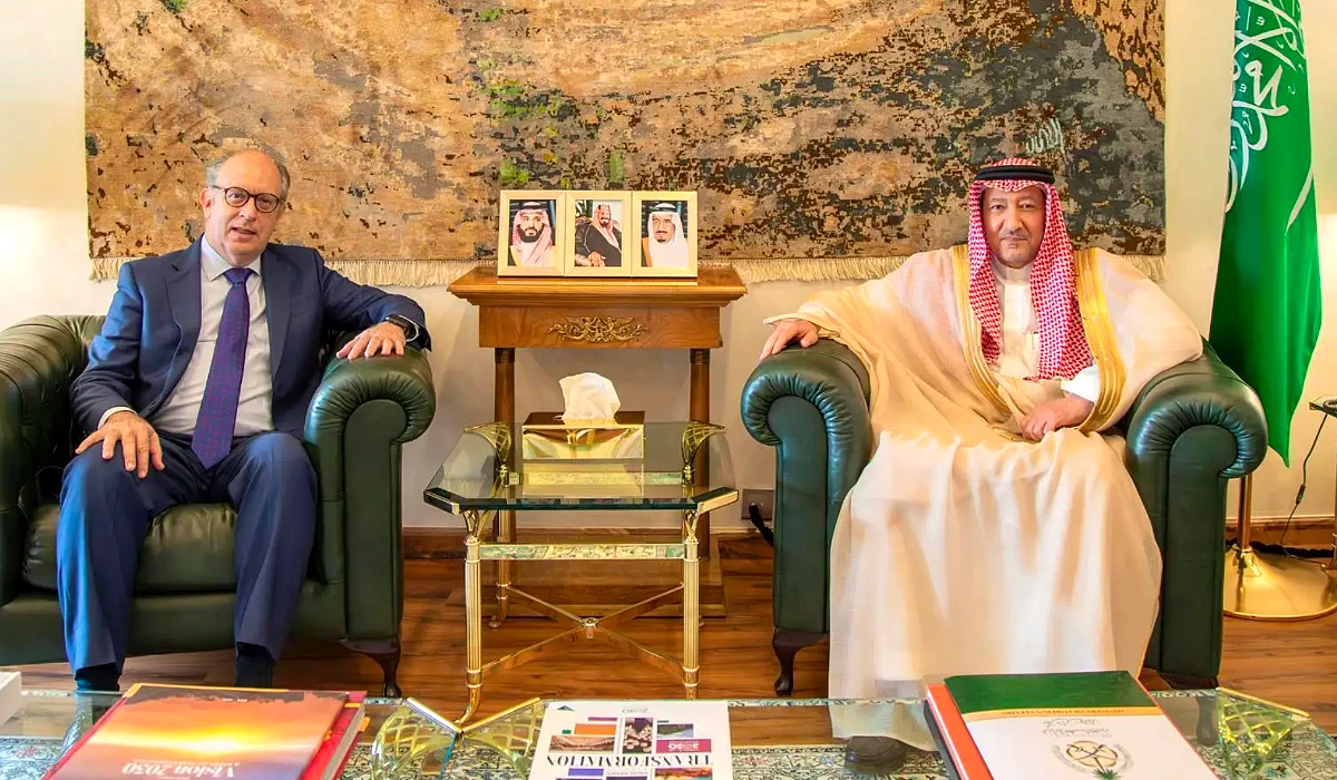 Waleed Elkhereiji (R) and Jorge Hevia Sierra in Riyadh. (Supplied)