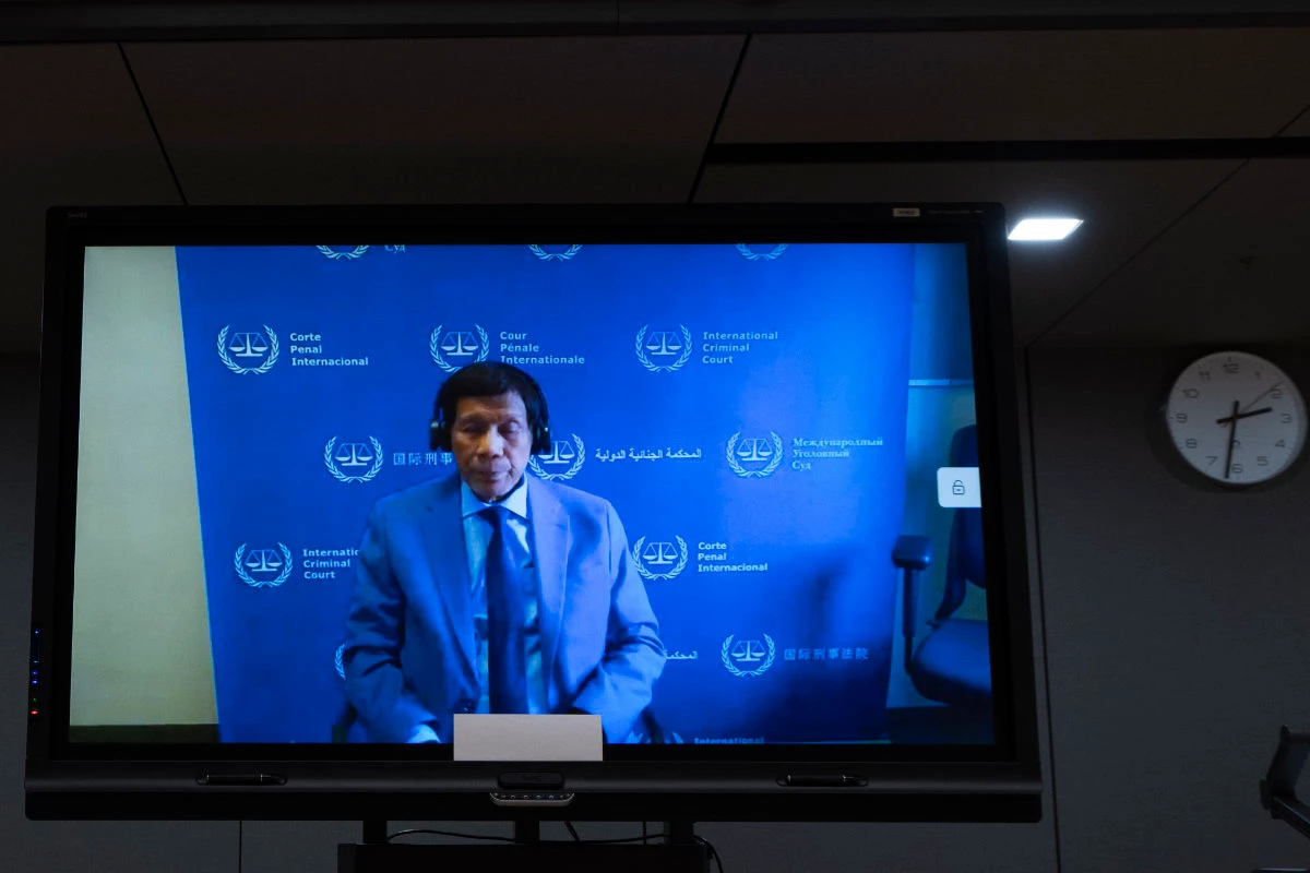 Philippine ex-President Duterte appears by video link at initial ICC hearing
