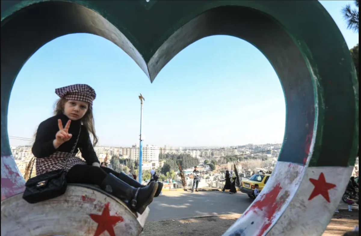 Syrians were set to commemorate the 14th anniversary of their uprising on Saturday in public demonstrations in Damascus and other cities for the first time since president Bashar al-Assad was toppled. (Getty Images)
