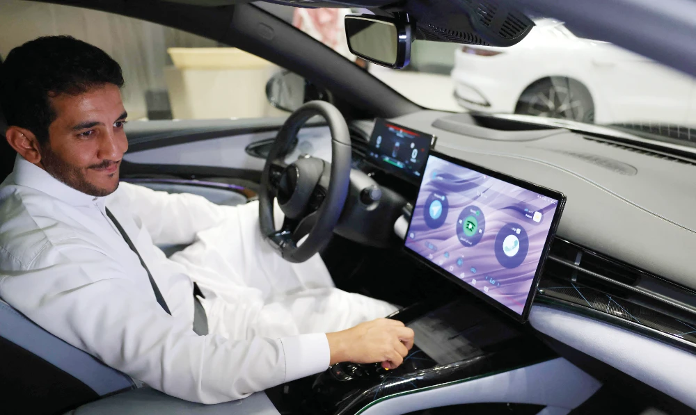 Saudi Arabia is focused on creating a comprehensive EV ecosystem, and the government is aiming for 30 percent of vehicles in Riyadh to be electrified by 2030. (AFP)
