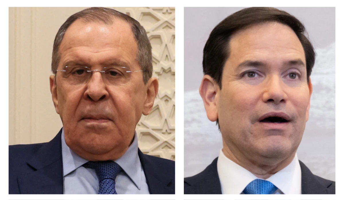 Russia's Foreign Minister Sergei Lavrov (L) and US Secretary of State Marco Rubio. (REUTERS)