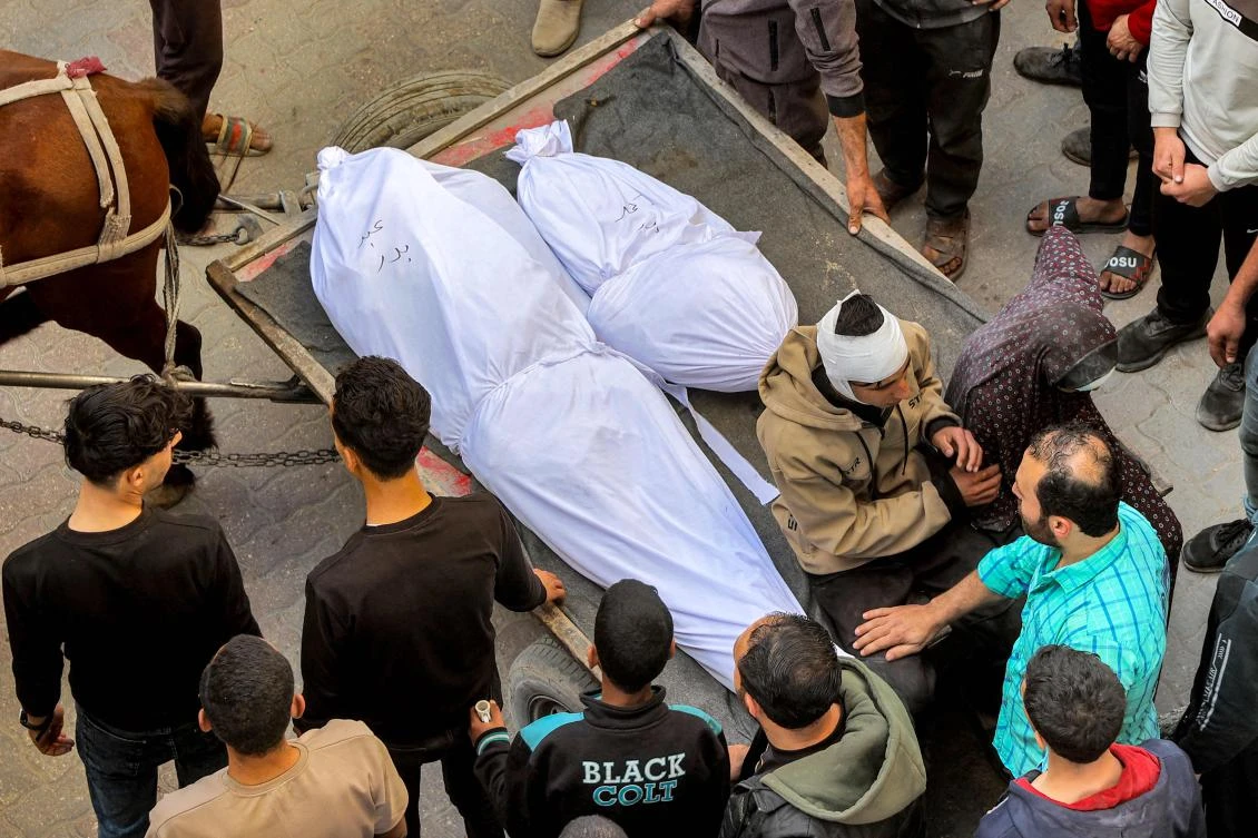 “Waves of airstrikes occurred across the Gaza strip since the early hours of the morning ... This is unconscionable. A ceasefire must be reinstated immediately” Muhannad Hadi said in a statement. (AFP)