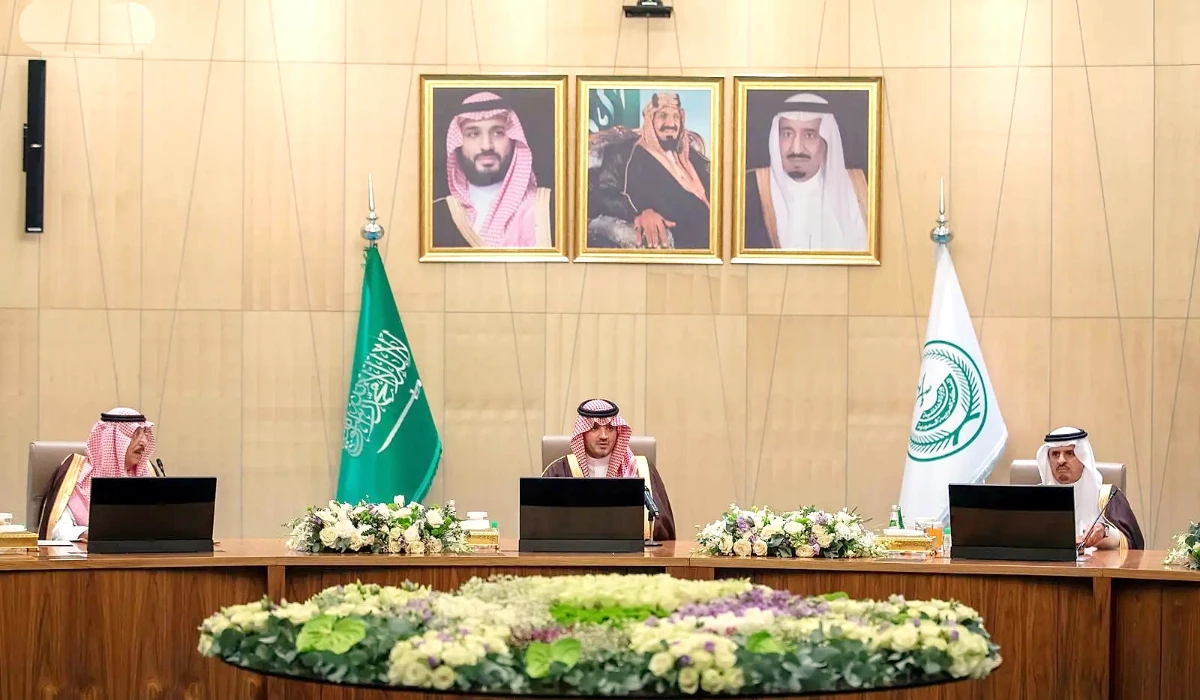 Prince Abdulaziz bin Saud bin Naif (C) chairs 32nd annual meeting of Saudi Arabia's emirs. (Supplied)