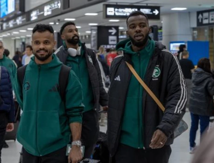 Saudi Arabia’s national football team arrived in Saitama, Japan, on Friday evening, where they will face their hosts on Tuesday in the seventh round of the Asian qualifiers for the 2026 World Cup. (Supplied)