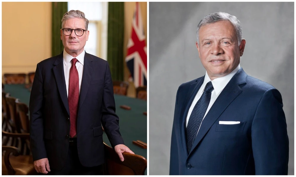 Jordan’s King Abdullah II called on the international community to take urgent action to halt Israel’s attacks on Gaza and reinstate a ceasefire during a phone call with UK Prime Minister Sir Keir Starmer on Saturday. (GOV.UK/Petra)