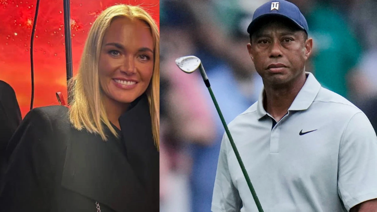 Tiger Woods and Vanessa Trump. (AP and X photo)