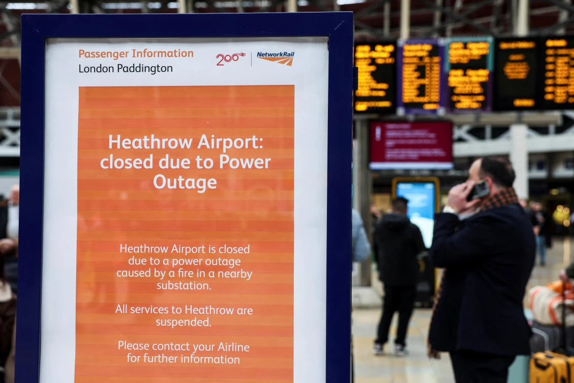 Questions mounted over how such a critical part of Britain’s infrastructure could fail and whether all Heathrow’s four terminals needed to shut. (Reuters)