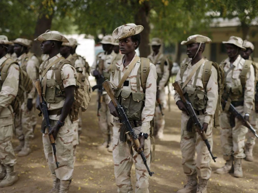 Chadian troops at an army base in N’djamena. (AP Photo)