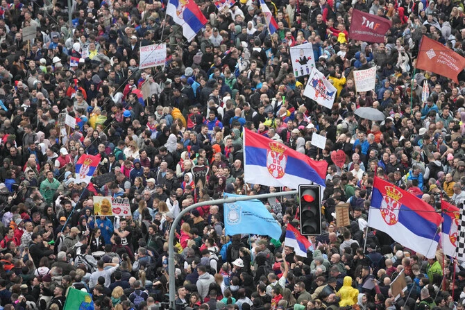 Student anti-corruption rallies spread across Balkans
