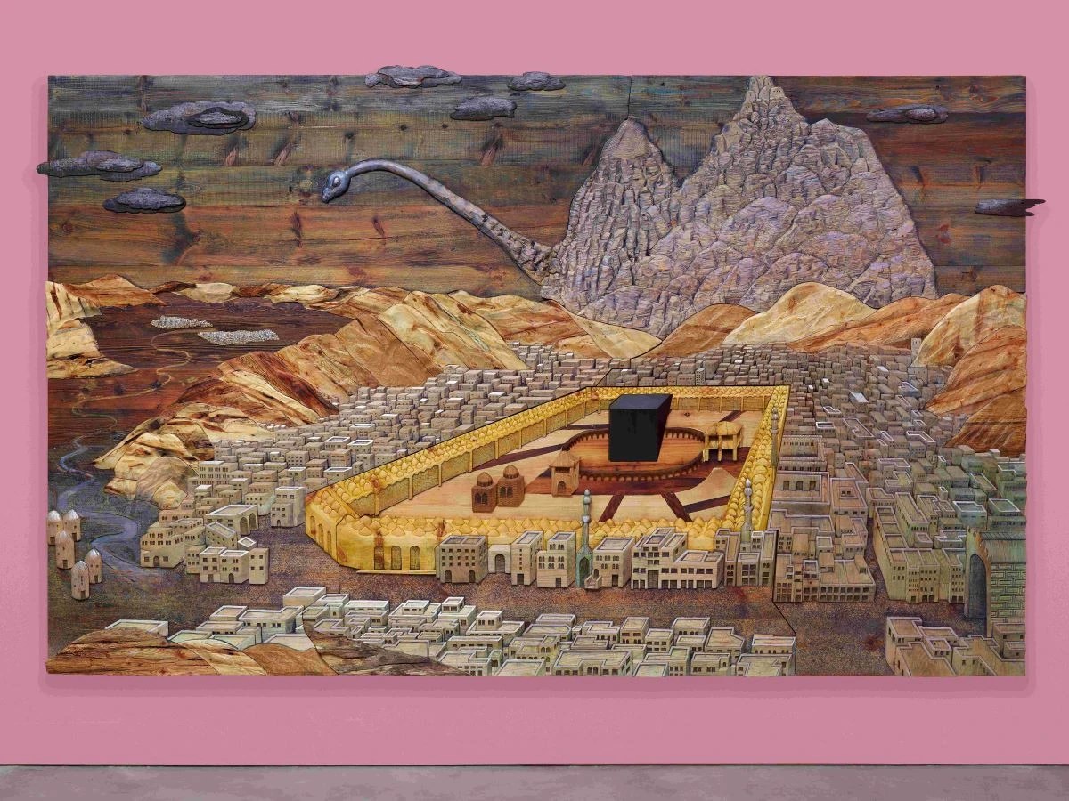 Wael Shawky’s ‘The Gulf Project Camp,’ Carved wood, 2019, Oil on carved wood. (Supplied)