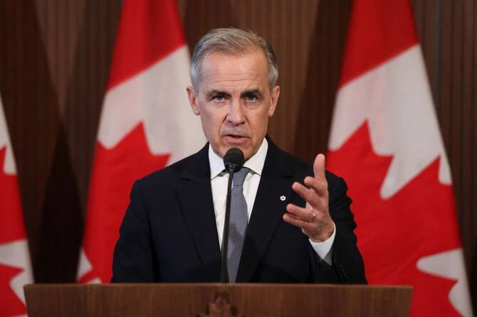 US President Donald Trump and Prime Minister Mark Carney on Friday had a conversation that both men described as productive, although the Canadian leader said Ottawa would be imposing retaliatory tariffs next week as promised. (AFP/File)