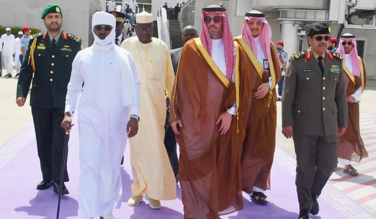 Mahamat Idriss Deby Itno left Saudi Arabia on Saturday after performing Umrah. (Supplied)