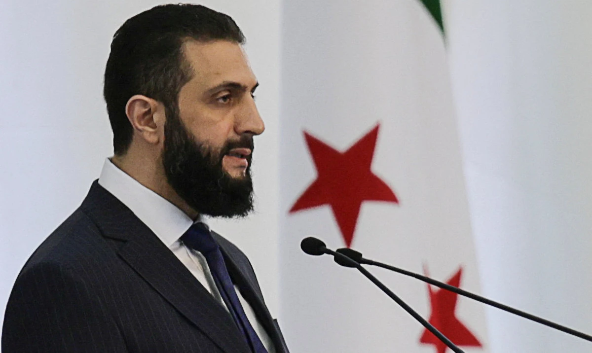 Syria's interim President Ahmed al-Sharaa speaks during a Ministerial formation of the government of the Syrian Arab Republic, in Damascus, Syria March 29, 2025. (Reuters)