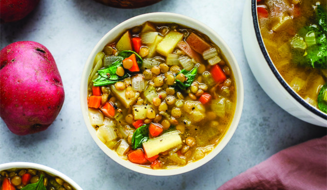 Lentil and vegetable soup