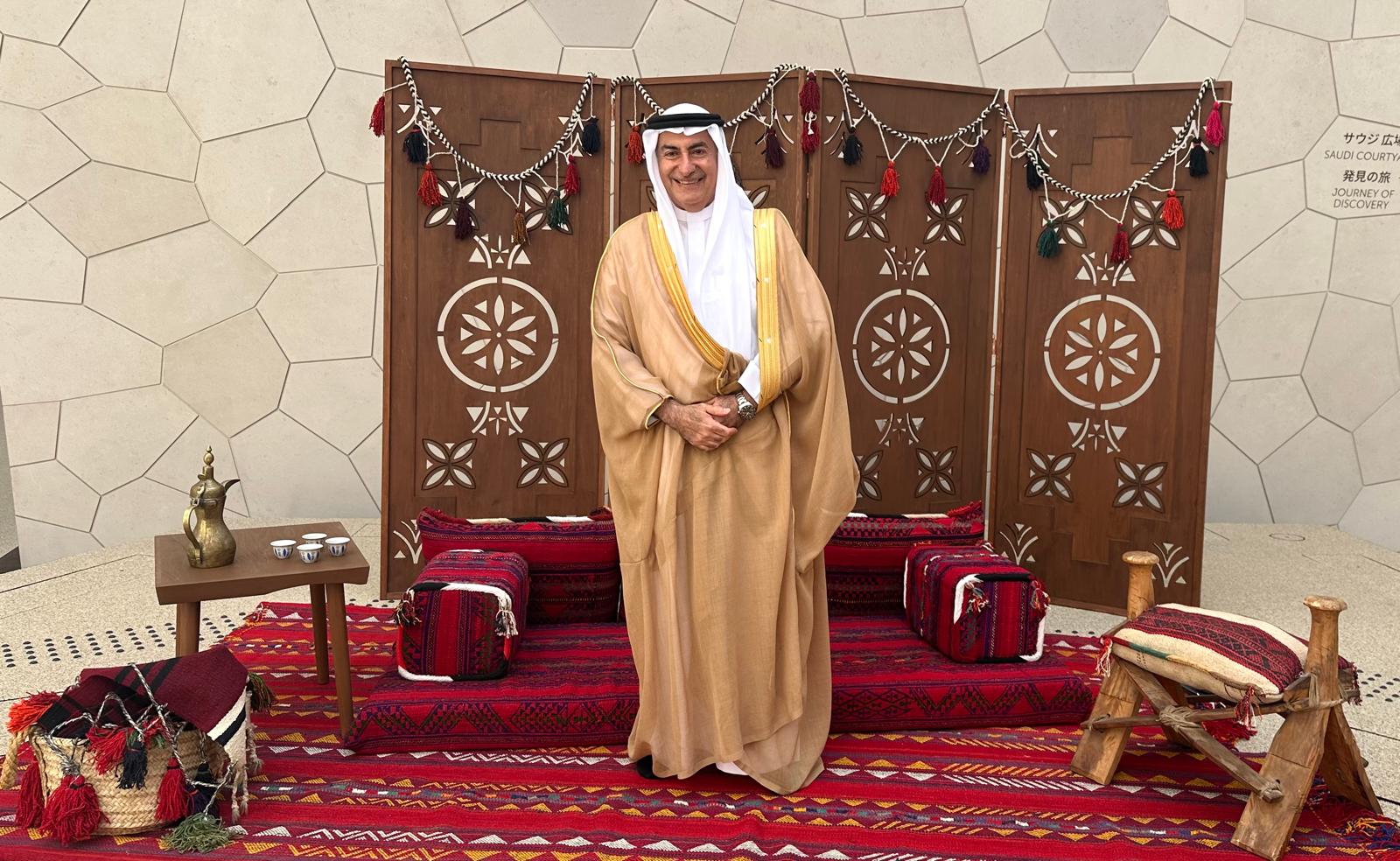 Saudi Ambassador to Japan Dr. Ghazi Faisal Binzagr at the Saudi Pavilion Expo 2025 Osaka, Kansai. (ANJ)