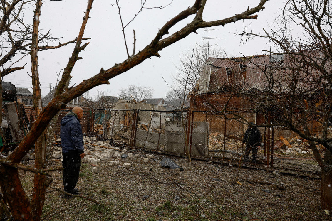 Several people were injured during the Russian drone strikes in Kyiv, Ukraine. (REUTERS)