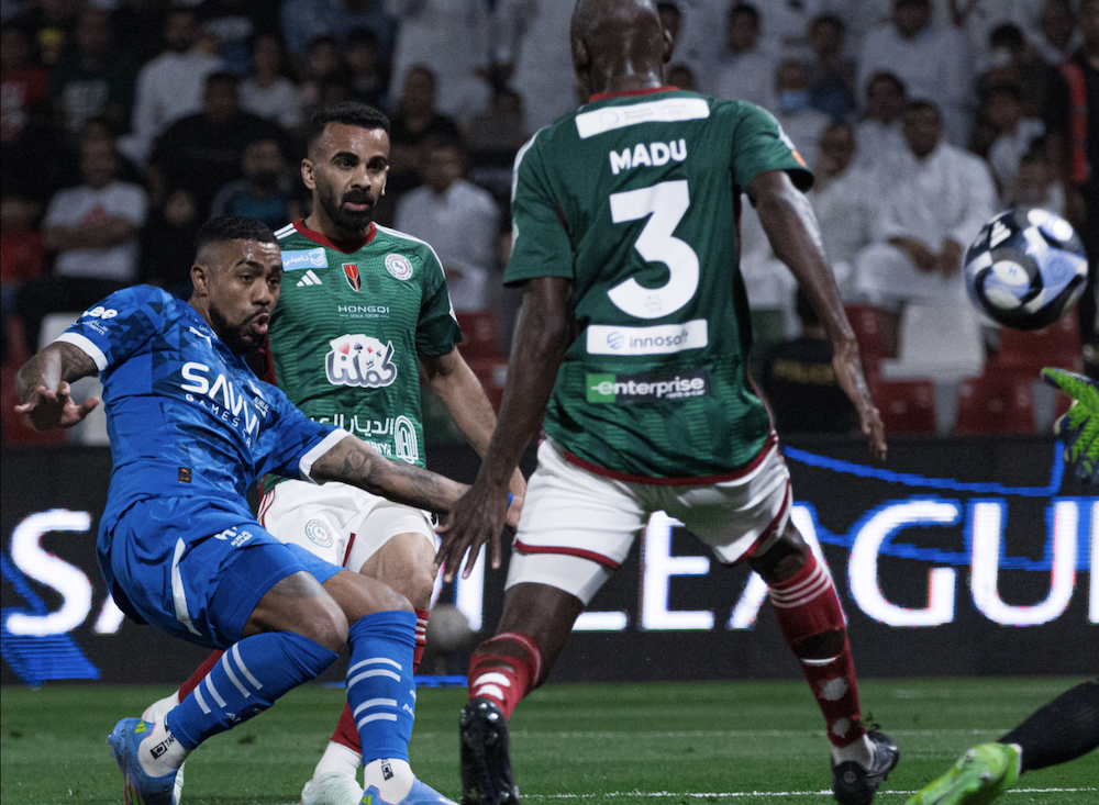 Second-place Al-Hilal fell further behind in the Saudi Pro League title race on Friday as they were held to a 1-1 draw at Ettifaq. (X/@AlHilal_FC)
