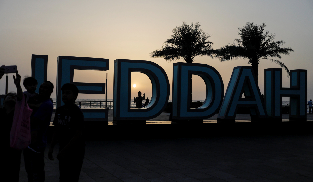 People are pictured along Jeddah's corniche, Saudi Arabia June 23, 2018. (REUTERS)